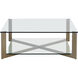 Xavier 43.25 X 43.25 inch Antique Brass Coffee Table
